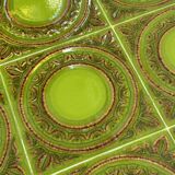 Ceramic and wrought iron coffee table