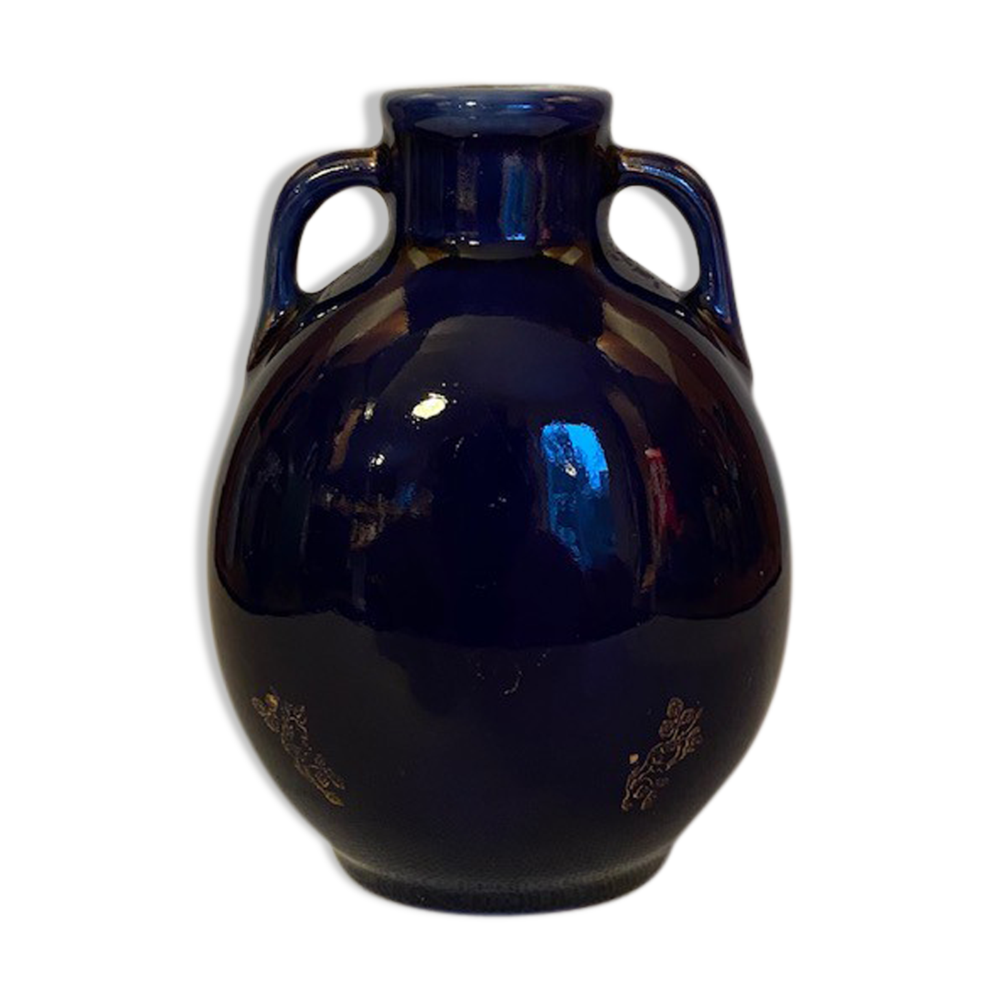 Limoges Pallas blue porcelain vase