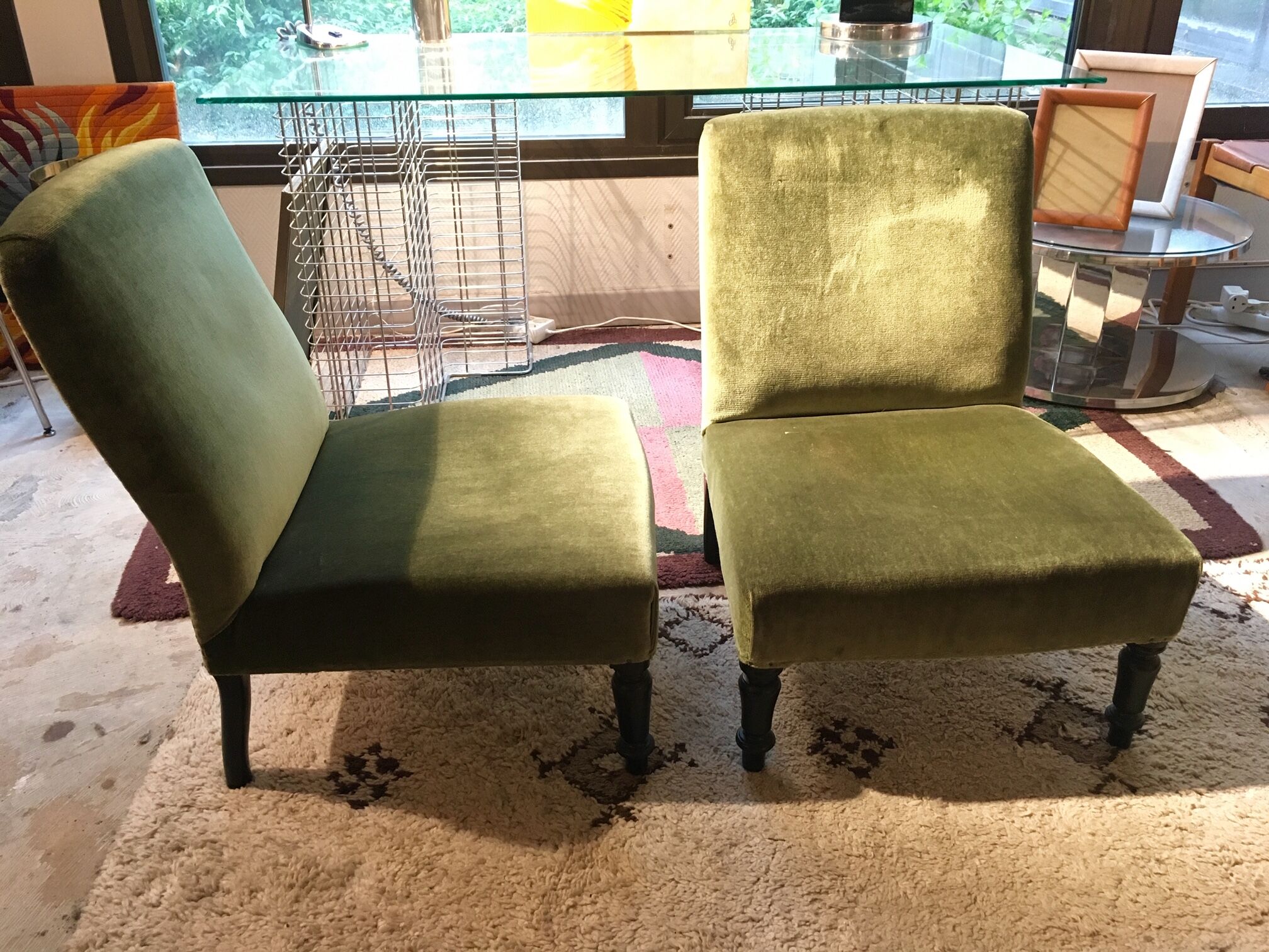 Pair of Napoleon lll armchairs