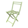 Child's folding chair in patinated green wood