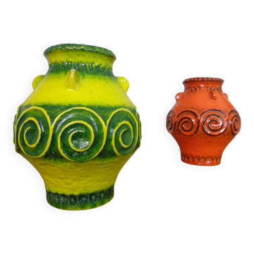 Pop Art Ceramic Vases from Jasba, Set of 2, 1970s