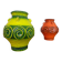 Pop Art Ceramic Vases from Jasba, Set of 2, 1970s
