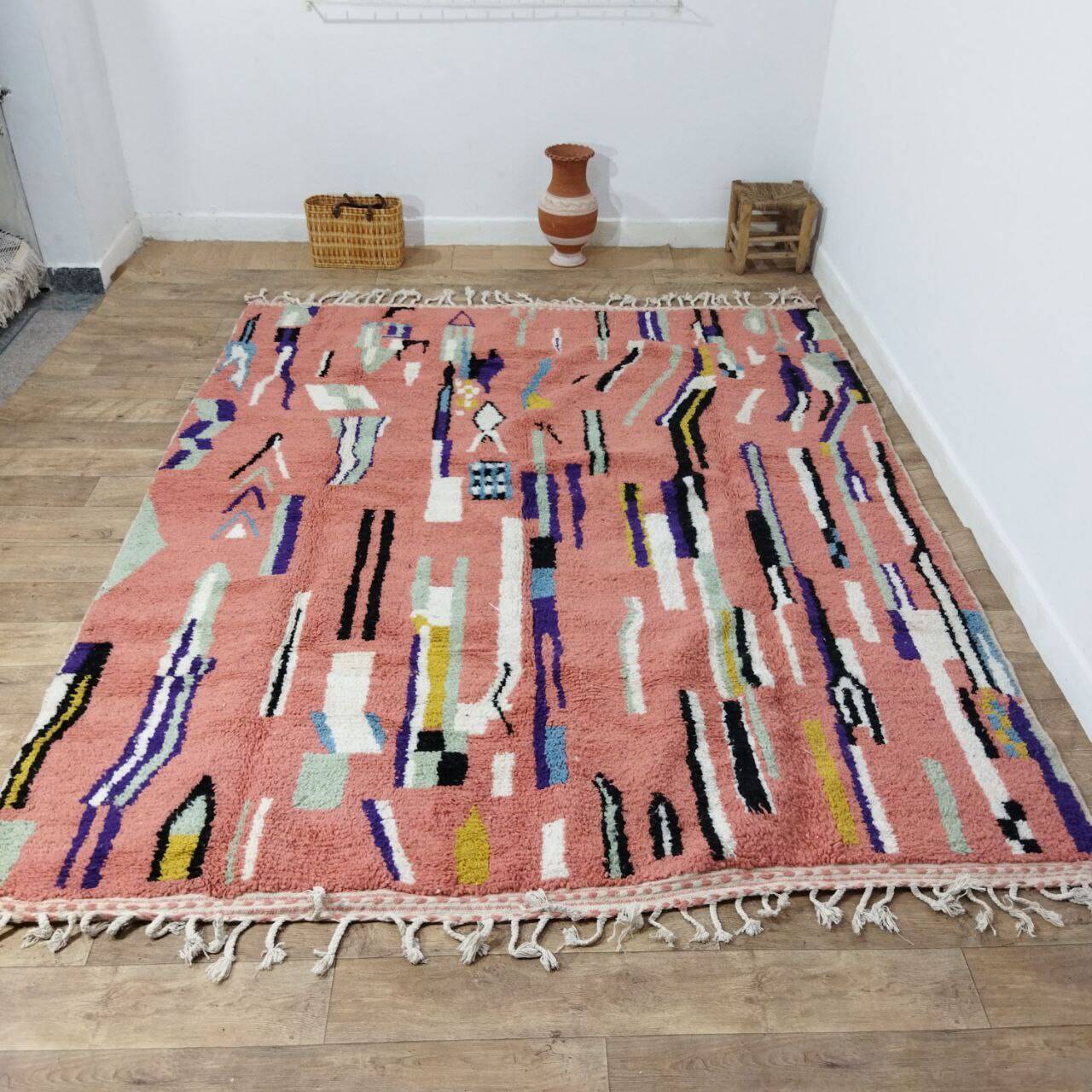 Handmade Moroccan Berber rug 290 X 237 CM