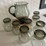 Carafe & vintage glasses service 70'
