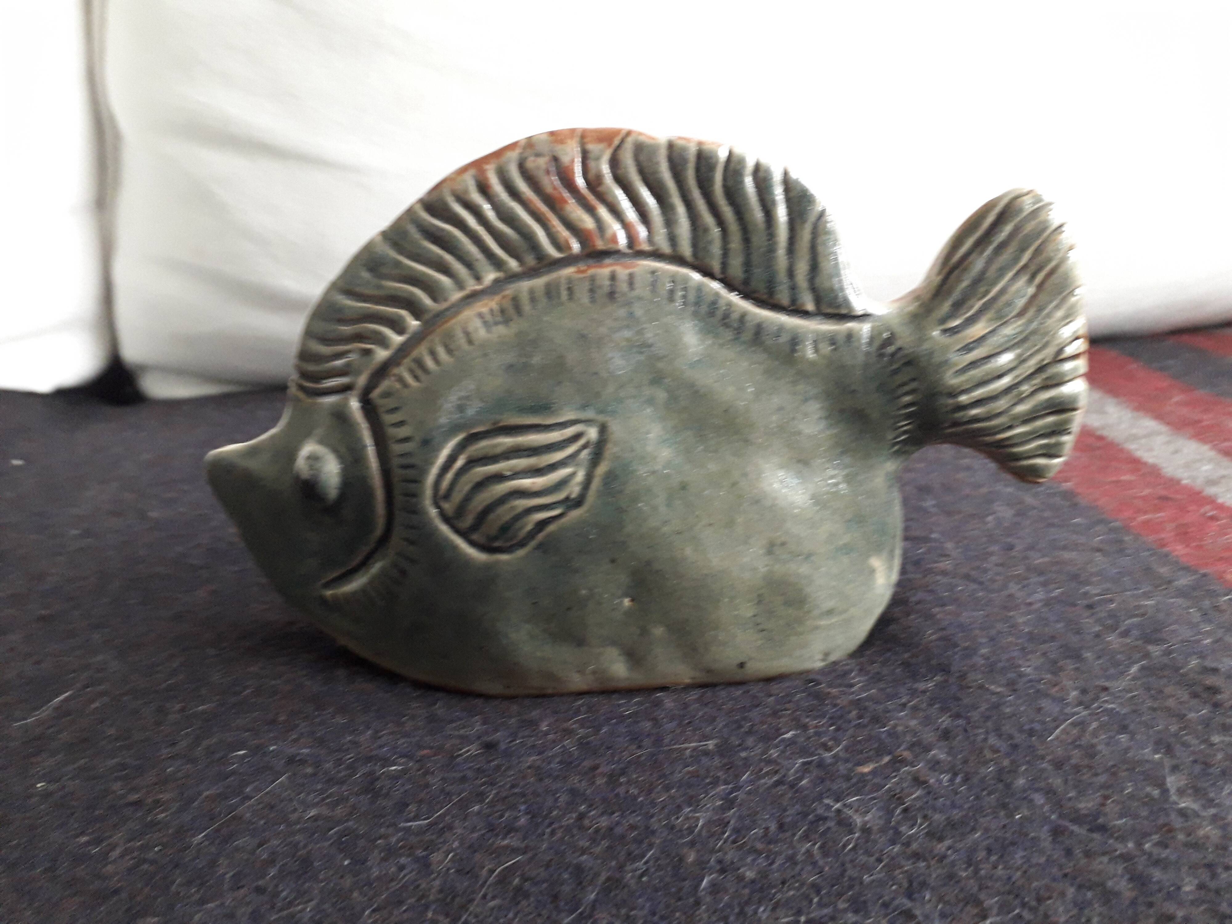 Poisson vintage en céramique très original