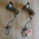 Pair of design wall lamps by Sergio Bernardi Bronze - Italy