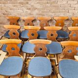 Set of 12 bistrot chairs 70' vintage