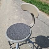 Set of 2 high workshop chairs, Nicolle model, known as whale tail