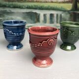 3 egg cups anduze vase