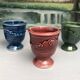 3 egg cups anduze vase