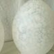 Pair of marble glass egg lamps