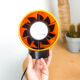 Ventilateur boule Calor orange années 70s