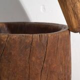 Mortier et pilon anciens de style wabi-sabi (c.1920) #1