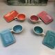 4 vintage ceramic coffee mugs edited by lbvyr circa