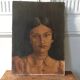 Portrait huile jeune fille