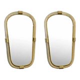 Elegant Pair of Murano Glass Mirrors in Gold Leaf, Italy, “Torciglione” Design
