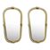 Elegant Pair of Murano Glass Mirrors in Gold Leaf, Italy, “Torciglione” Design