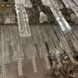 Large Rectangular Murano Glass Rod Chandelier 1980’s