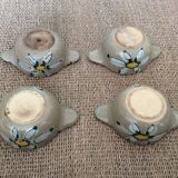 4 glazed terracotta bowls