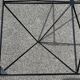 Alanda style square black metal coffee table