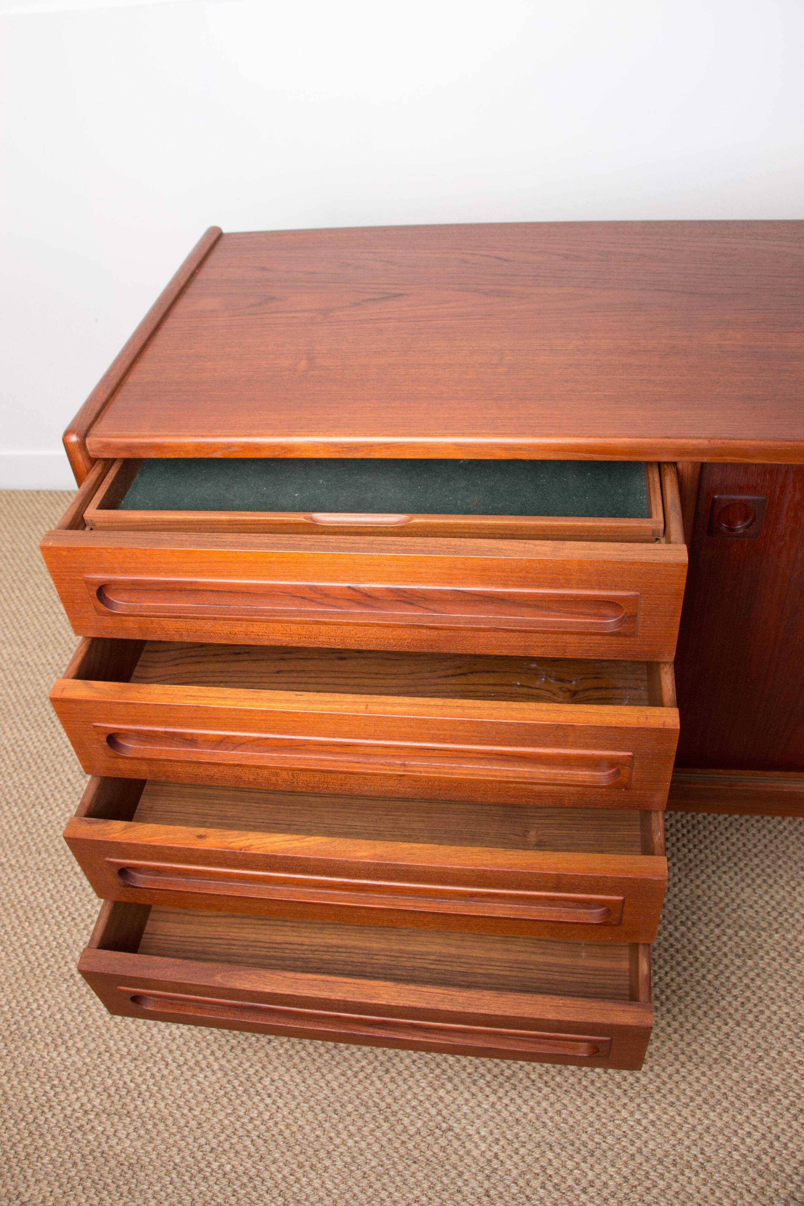 Danish teak sideboard 200 cm, model 31b, by Johannes Andersen 1960.