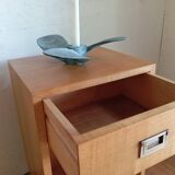 Pair of elm bedside tables