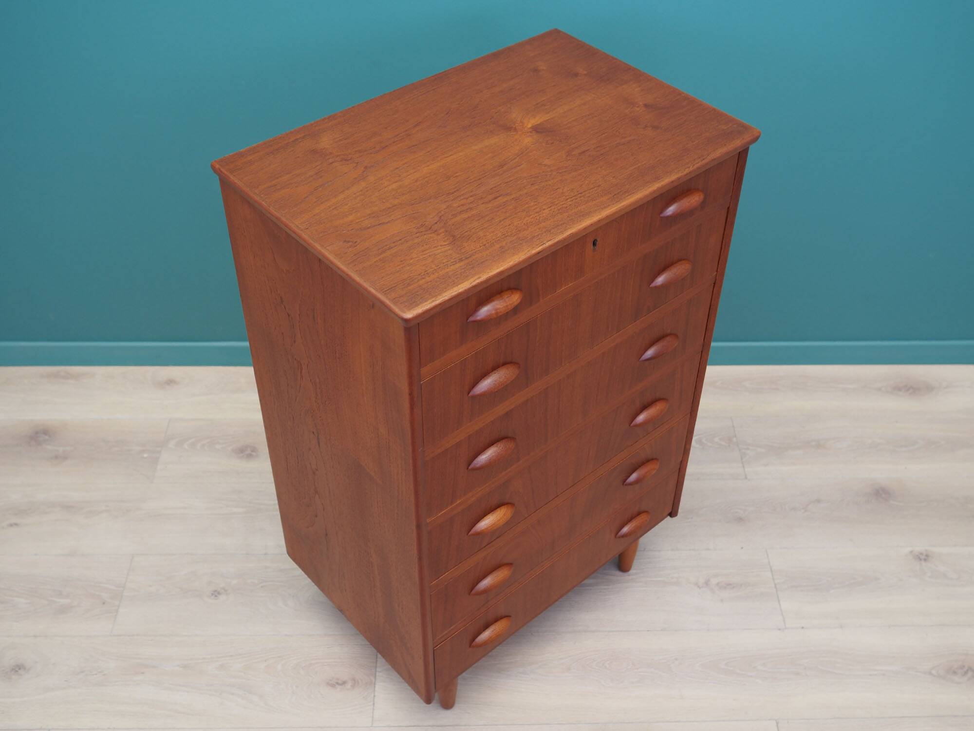 Teak chest of drawers, Danish design, 1970s, production: Denmark