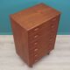 Teak chest of drawers, Danish design, 1970s, production: Denmark