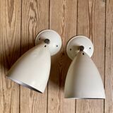 Pair wall lamps enamel