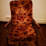 Armchair with footrest