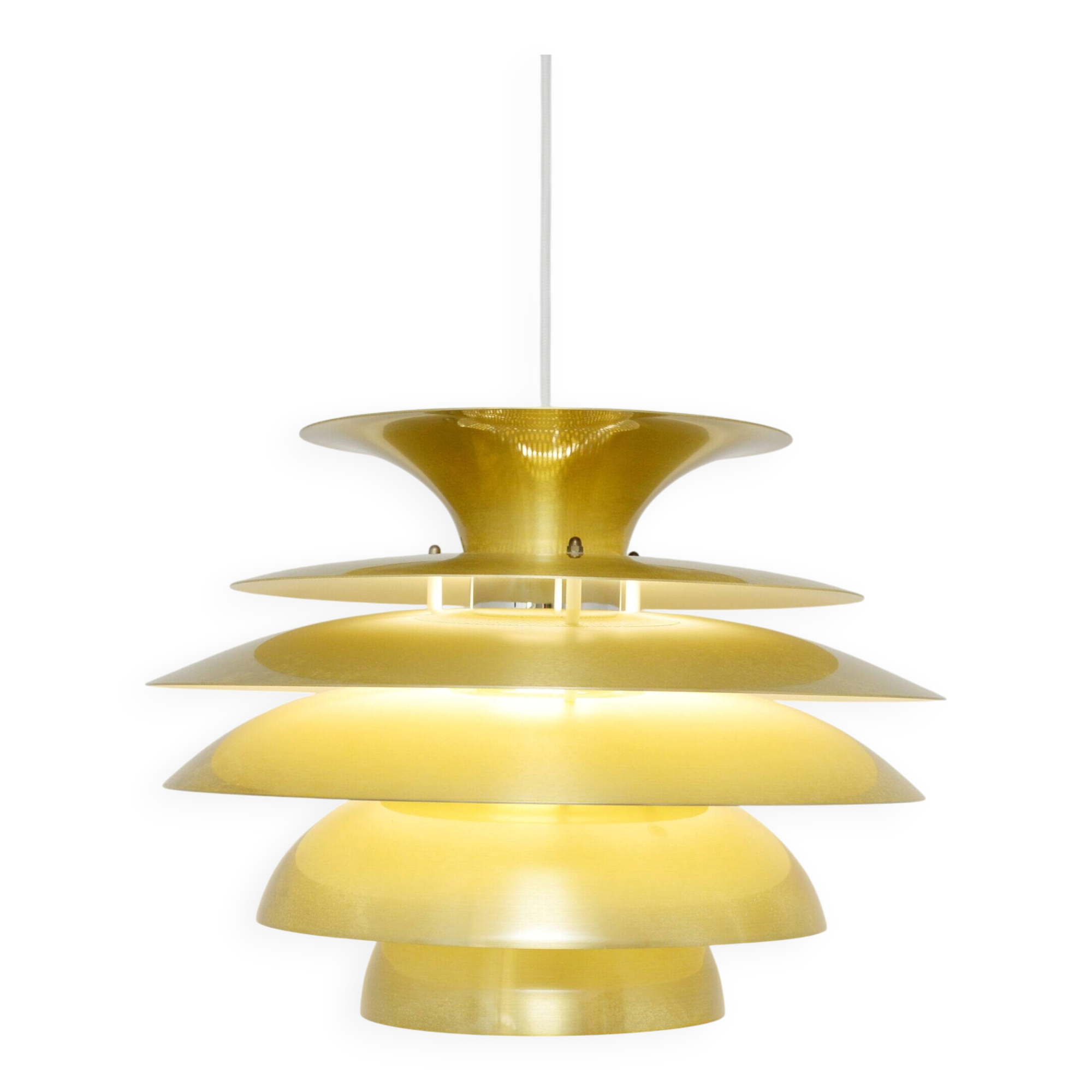 Golden vintage lamp, Denmark 1970s
