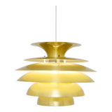 Golden vintage lamp, Denmark 1970s