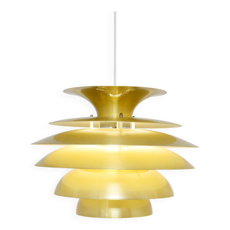 Lampe vintage dorée, Danemark années 1970