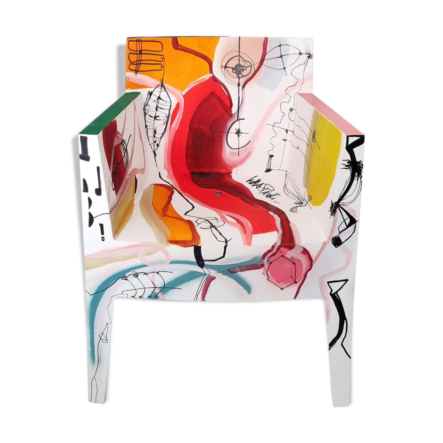 Fauteuil Toy de Philippe Starck painted by WHA.Pantki