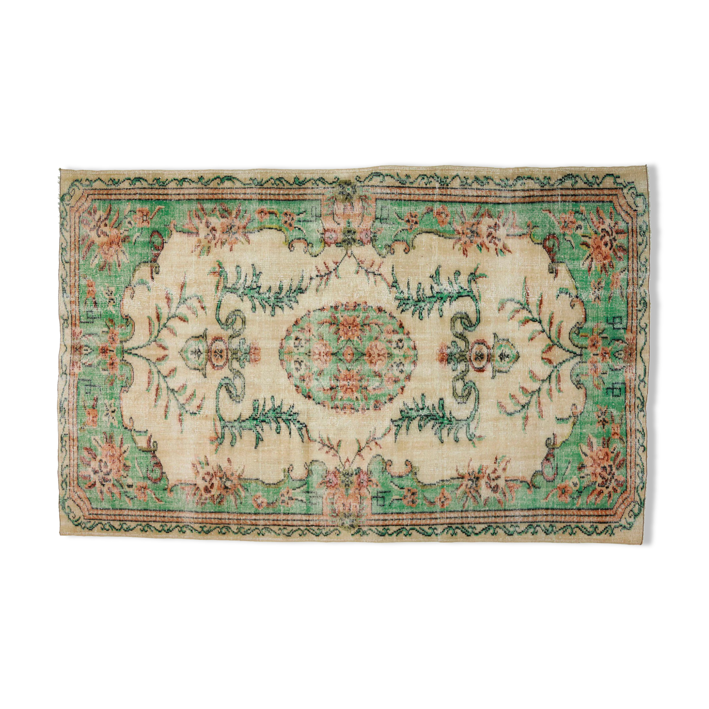 Anatolian handmade vintage rug 276 cm x 175 cm