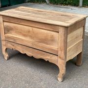 18th-century stripped chest in solid walnut