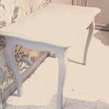 Rectangular solid wood coffee table painted gray 1960
