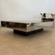 Old glass and chrome coffee table Italian design from the 70s vintage