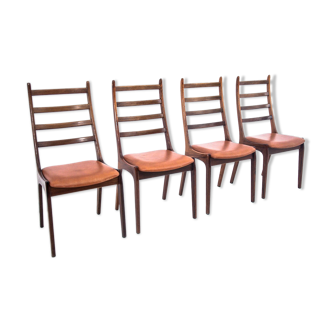Lot de chaises de Kai Kristiansen, design danois, années 1960