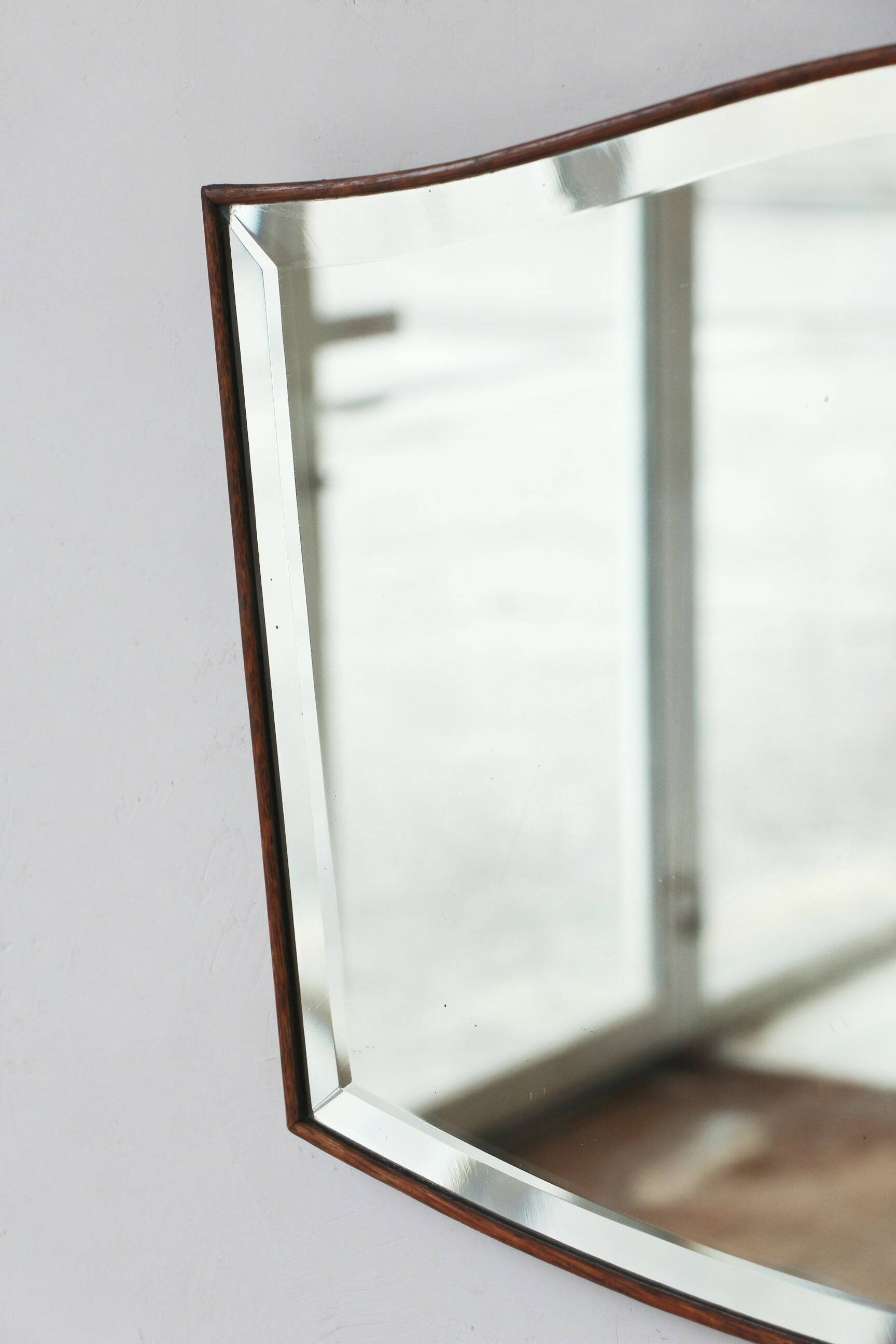 Beveled Mirror - Wooden outline - "Moustache" - 5.0