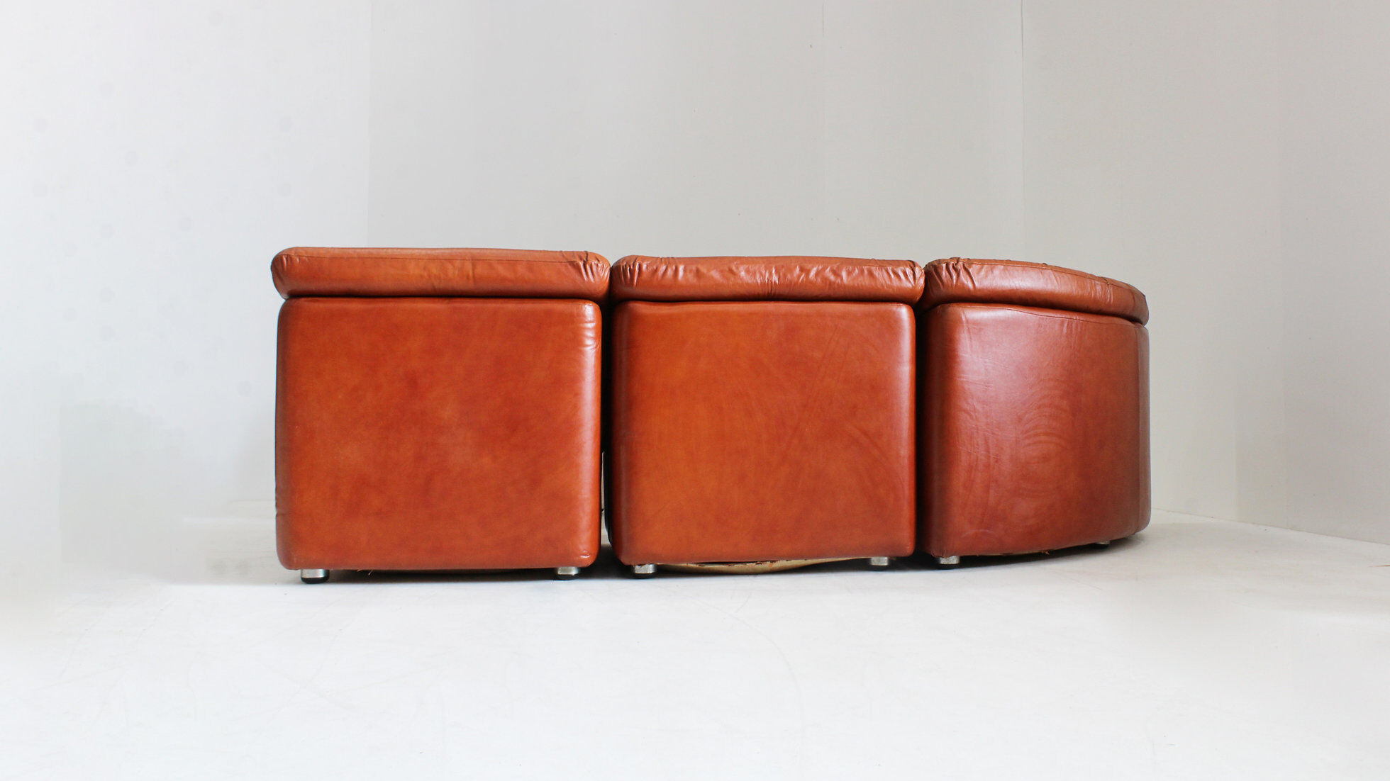 Vintage Italian curved modular sofa 1970s, set of 4