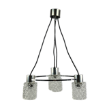 60s 70s lamp fixture ceiling lamp chandelier glass chrome space age