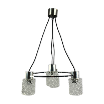 60s 70s lamp fixture ceiling lamp chandelier glass chrome space age