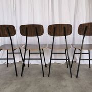 Vintage Industrial School Chairs - STOL Kamnik - 70s Yugoslavia - Set of 4