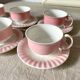 Pink vintage porcelain cups