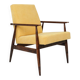 Scandinavian armchair retro yellow corduroy design by H.Lis