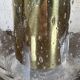 Space Age table lamp in bubbled glass and brass, 1970s