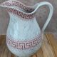 Antique toilet bowl Kg Lunéville Athens model red decor – large size