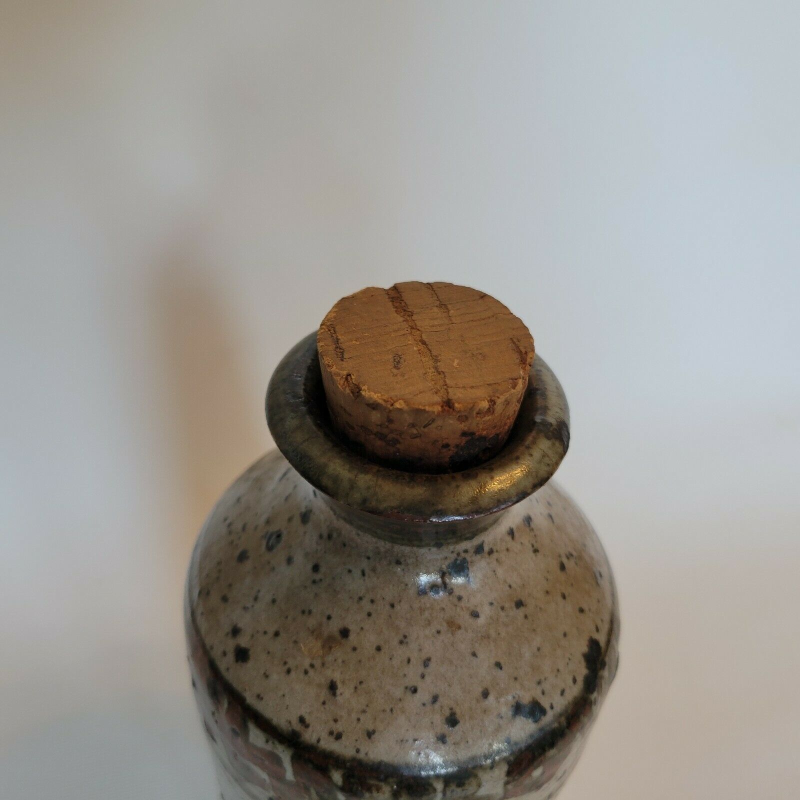Ceramic ceramic bottle sandstone signed