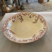 Plat creux Terre de fer faience grand dépôt e.bourgeois.rose
